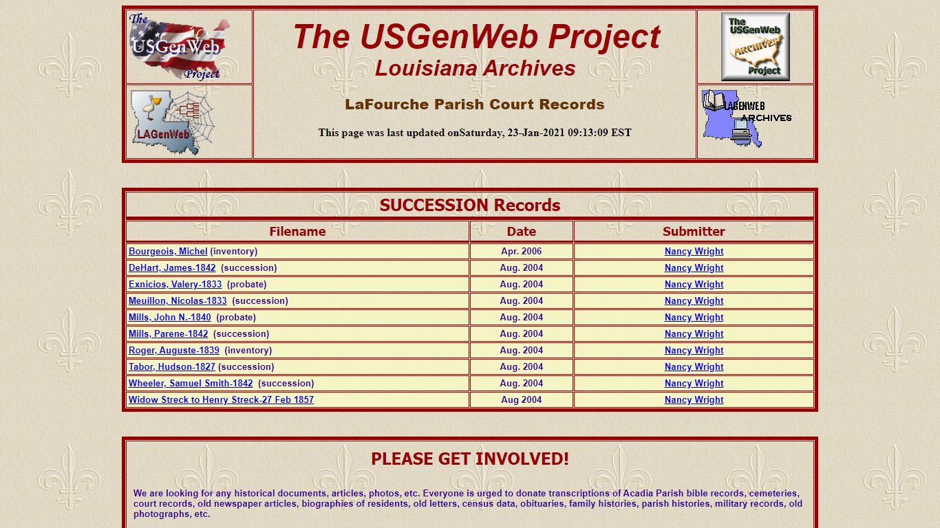 LaFourche Parish Court Records - usgwarchives.net